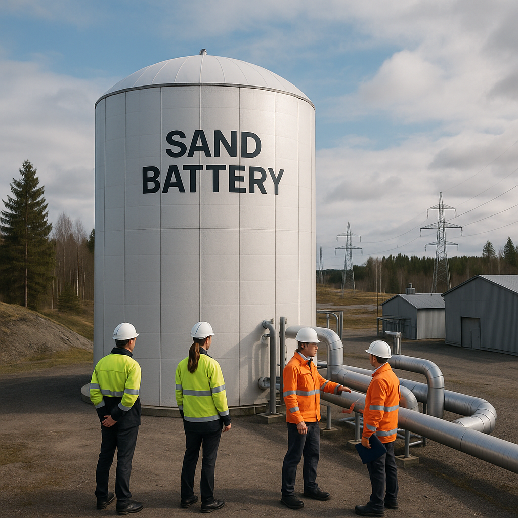 Innenansicht einer Sandbatterie-Anlage