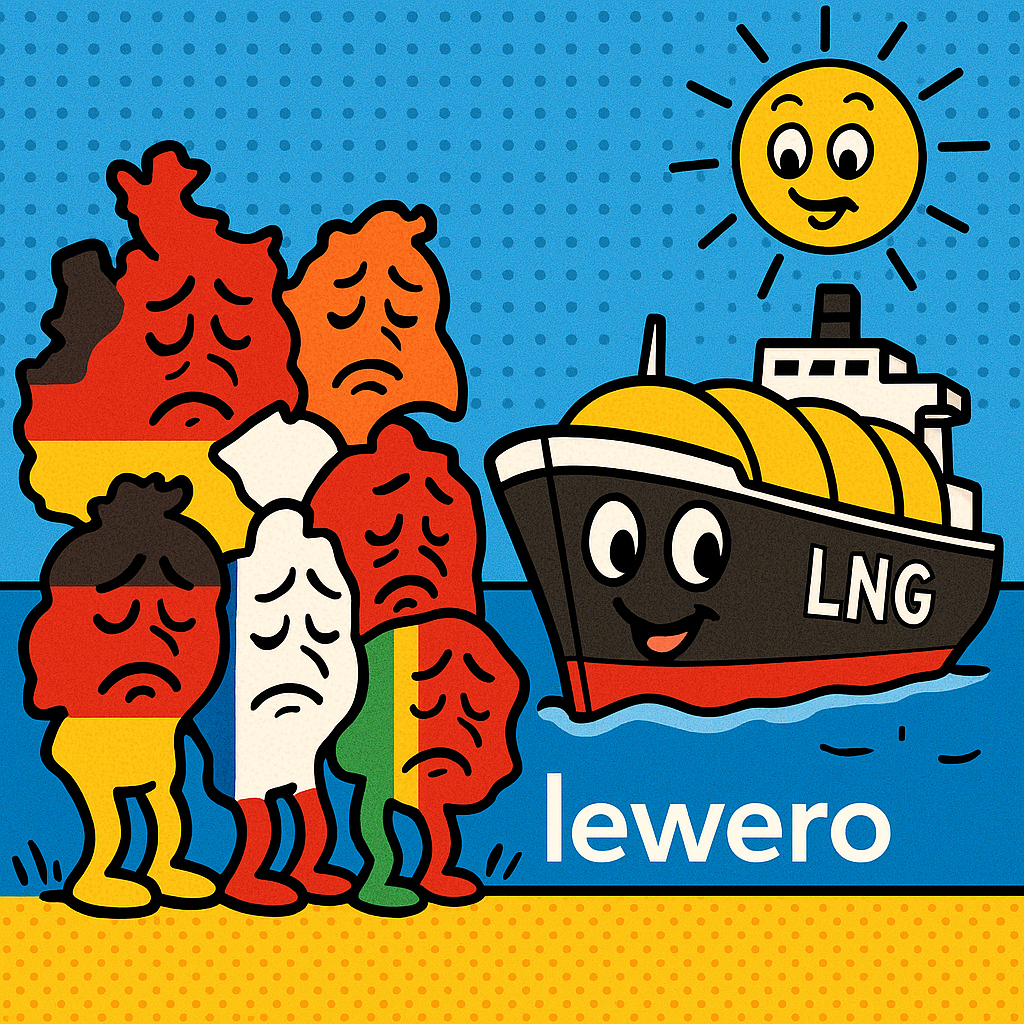 Karte der europäischen LNG-Lieferketten