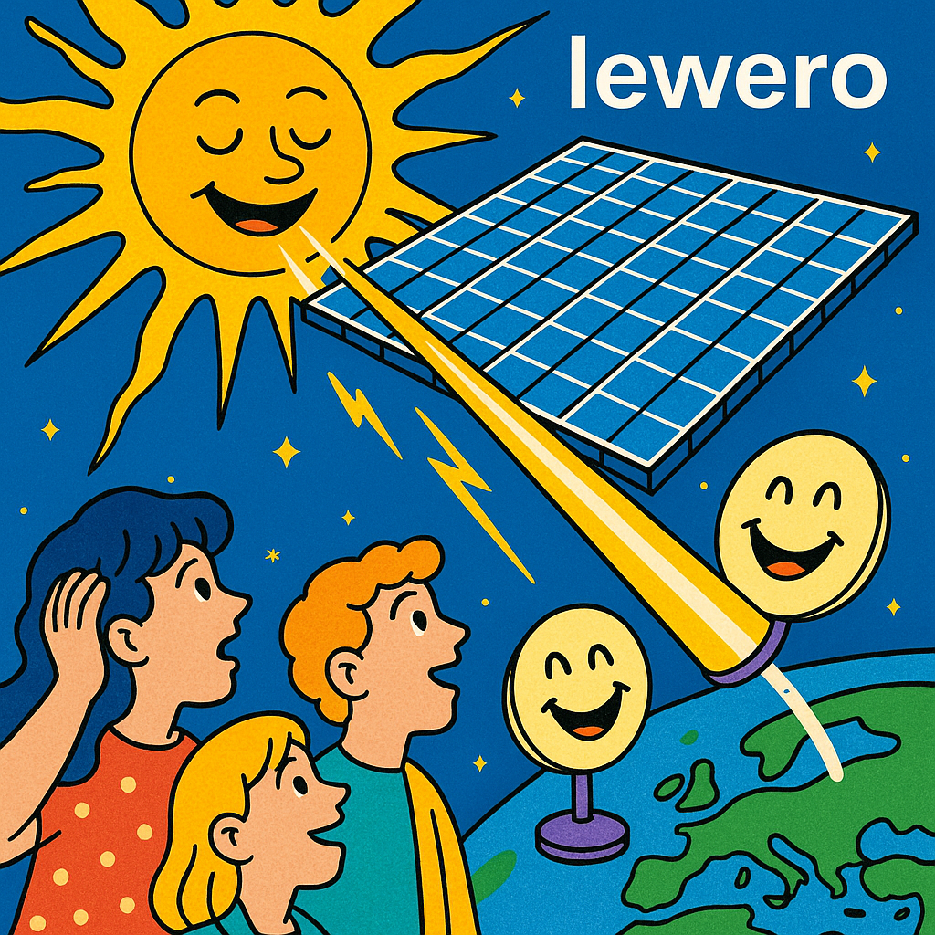 Infografik zu Energiefluss Weltraum-Solarenergie