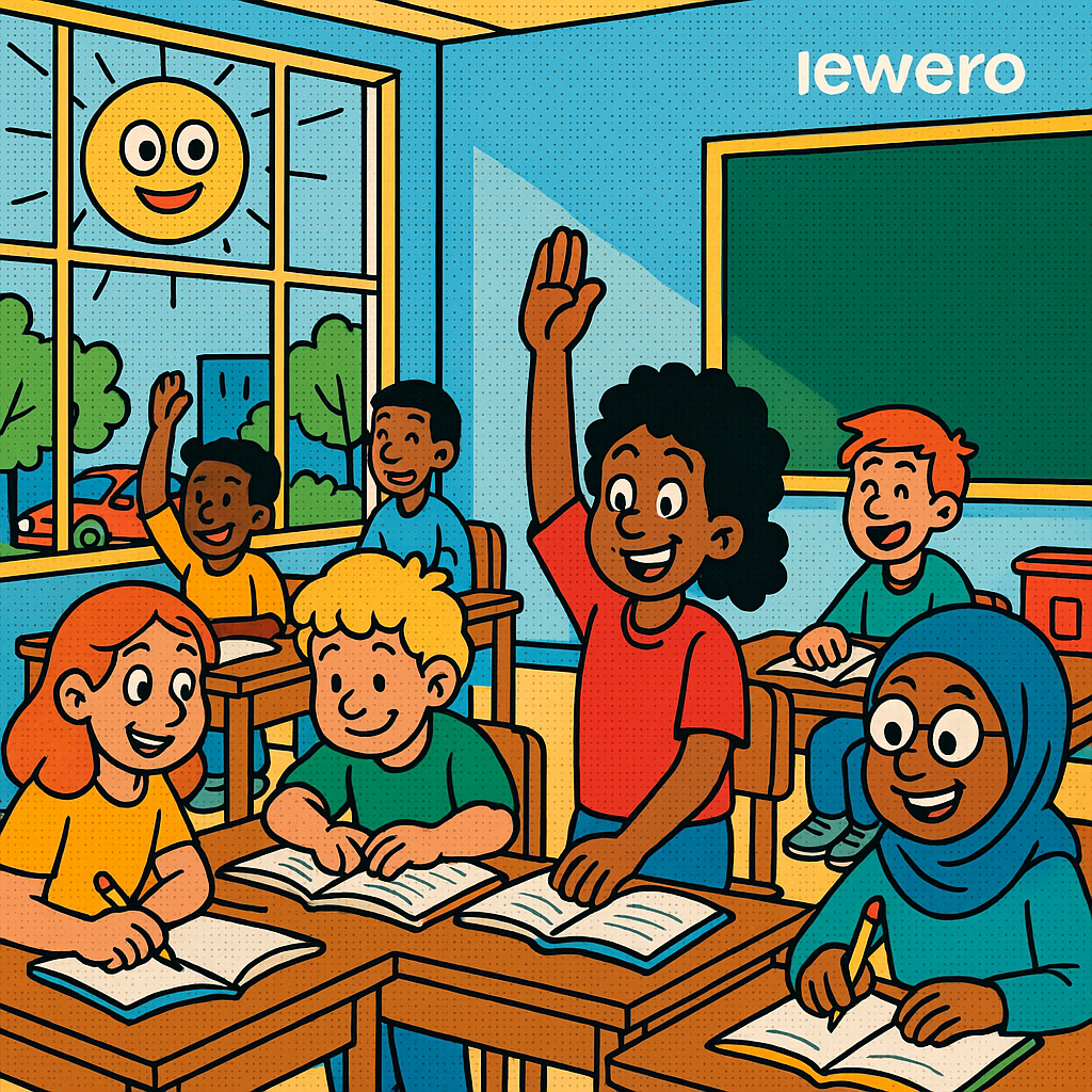 Moderne LED-Beleuchtung im Klassenzimmer