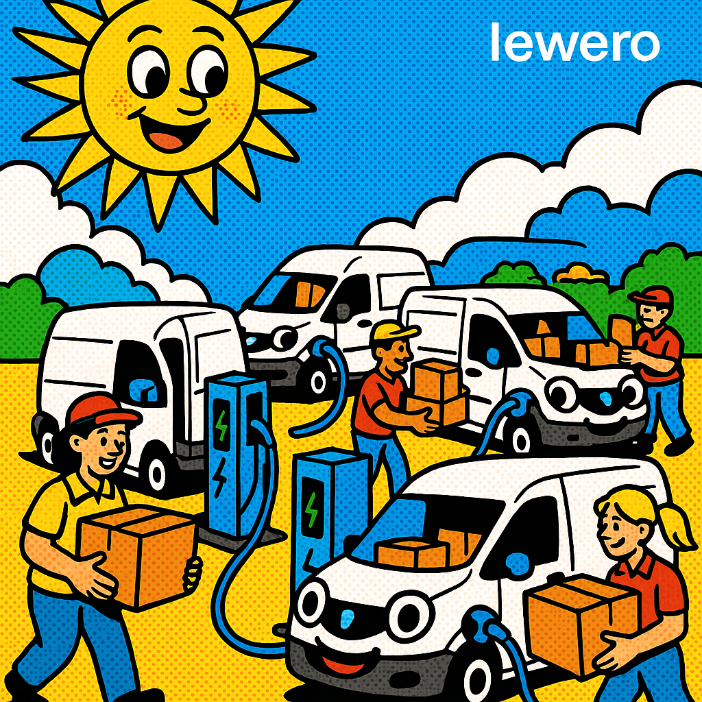 Hermes Schnellladepunkte für E-Lkw und E-Transporter