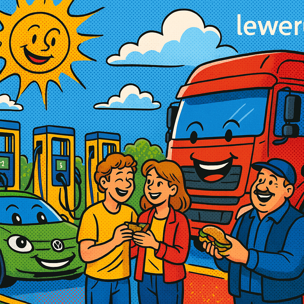 Hypercharger-Technologie und Lkw-Ladebereich
