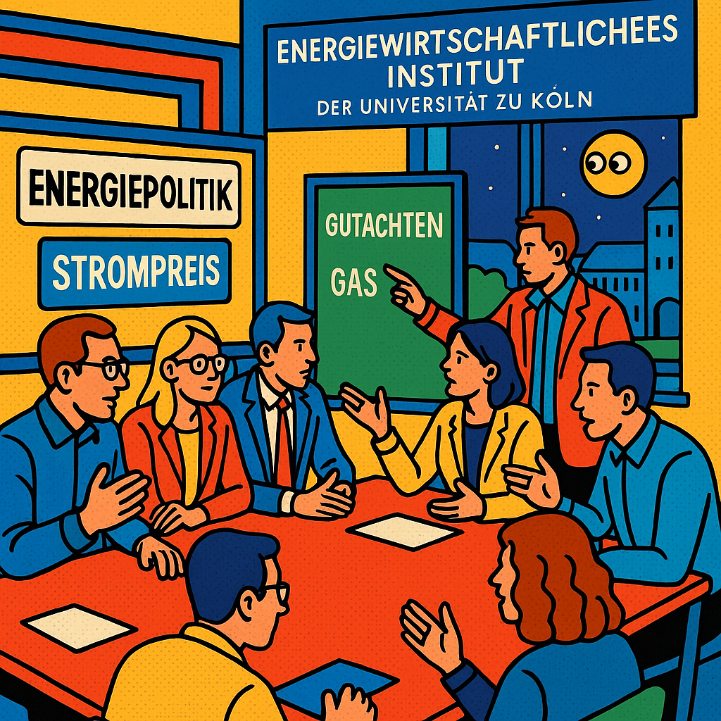 Symbolbild für Energieversorgung mit Gaskraftwerken, Wasserstoff und erneuerbaren Energien
